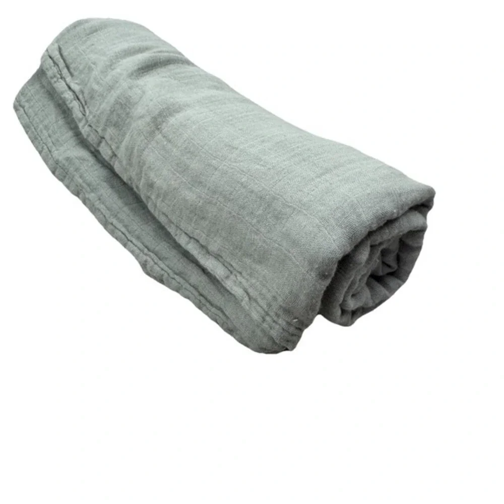 FERN & AVERY Baby Infant Swaddle Blanket‎ Bamboo Organic Cotton Gray - 47 x 47